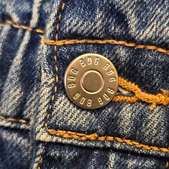 BDG Women's 24 Medium Wash Elastic High Waist  Blue Denim Mom Jeans - Picture 10 of 15